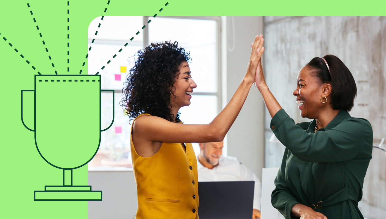 sales contest ideas, image of two women high fiving