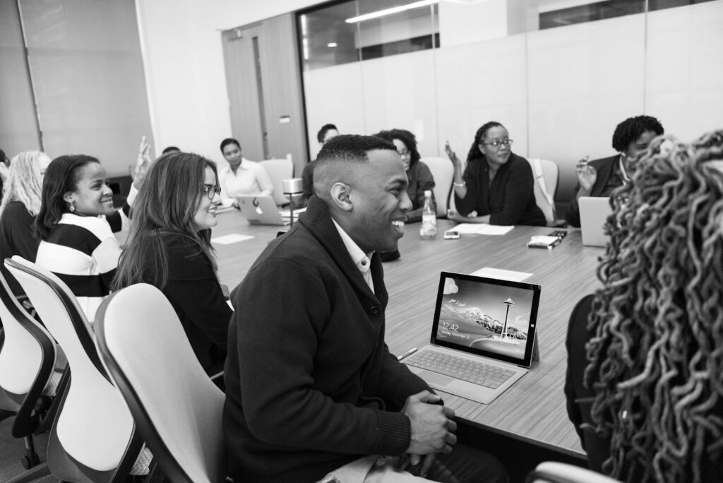 image of people in conference room working